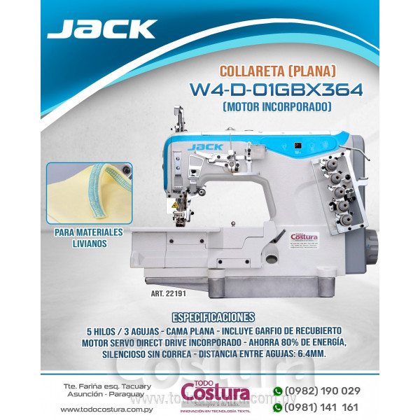COLLARETA (PLANA) JACK W4-D-01GBX364 (MOTOR INCORPORADO)